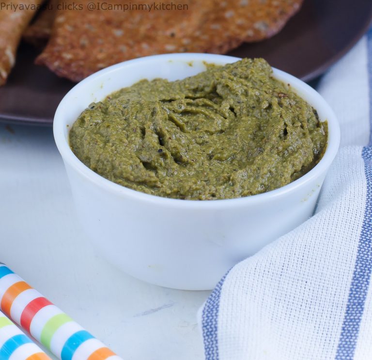 Fenugreek leaves Pachadi/Menthi koora pachadi/venthayakeerai chutney