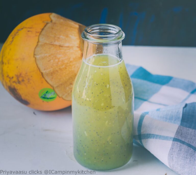 Vegan Green Grapes and chia seeds smoothie