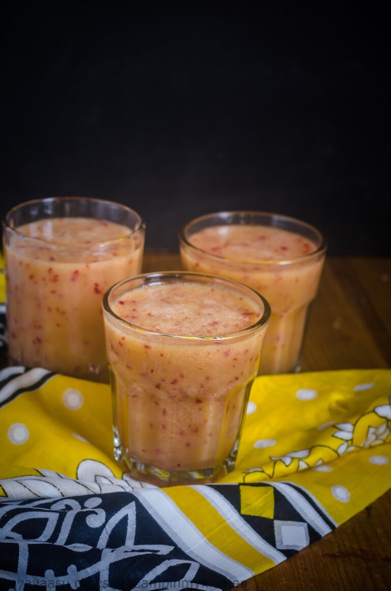 Plum & banana coconut water smoothie