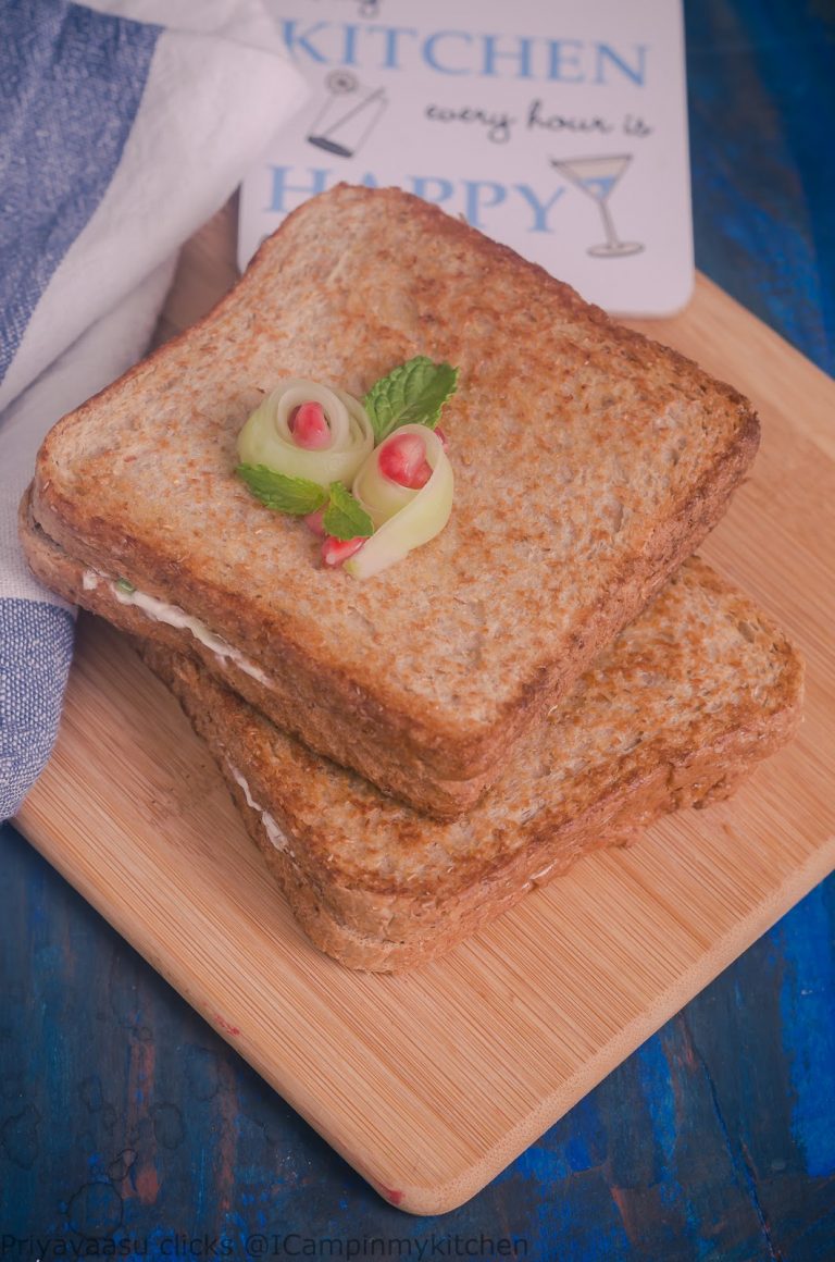 Labneh Sandwich - Carrot, Cucumber &  Curd Cheese Sandwich