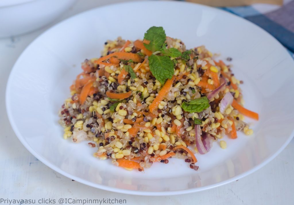 Quinoa moong kosambari