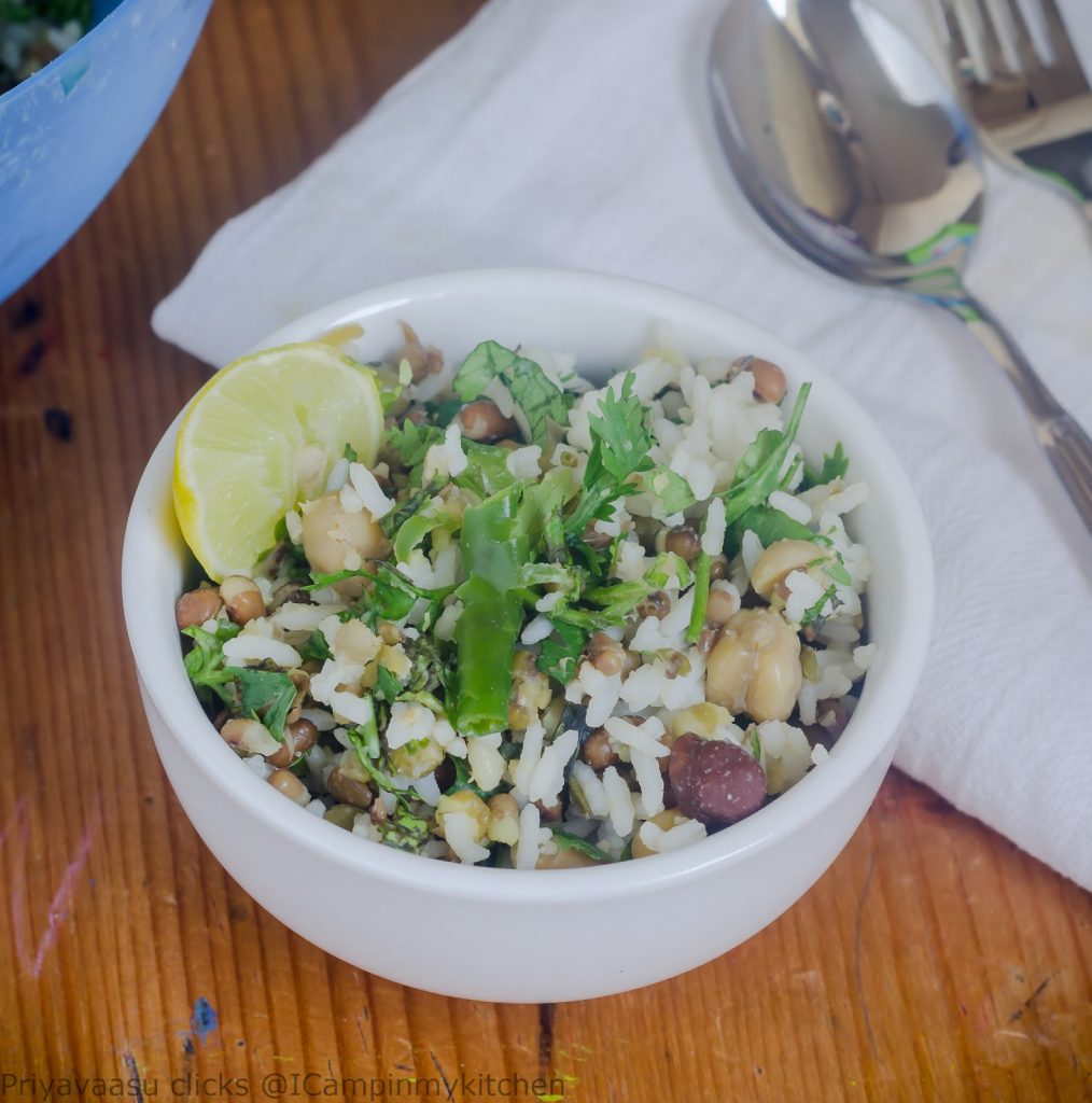 Beans and rice salad