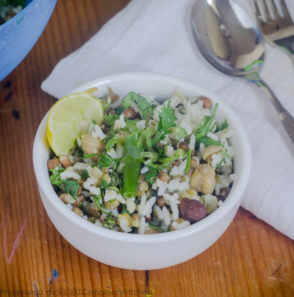 Beans and rice salad 