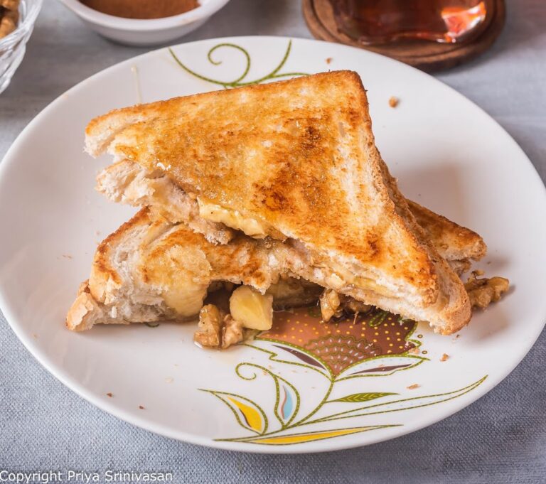 Banana Honey Walnut Sandwich Recipe