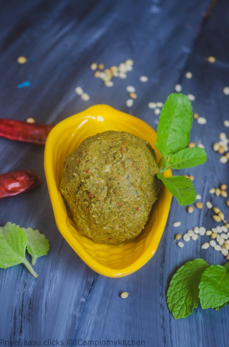Ajwain, Tulsi & Pudina Thogayal/Chutney - Condiment Recipe