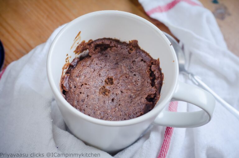 Eggless Chocolate Mocha Mug Cake - Single Serve Cake, Mug Cake, #Cakeforone #Mealforone