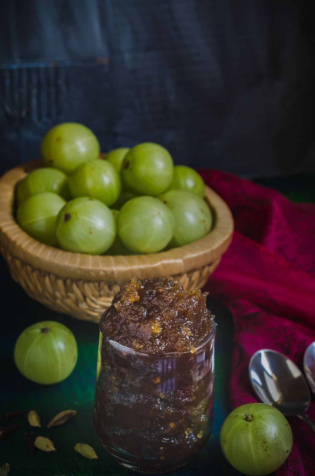 Homemade jam with fresh amla