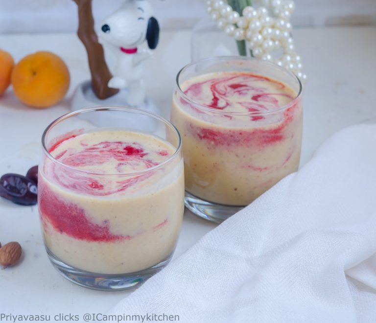 Apricot strawberry smoothie