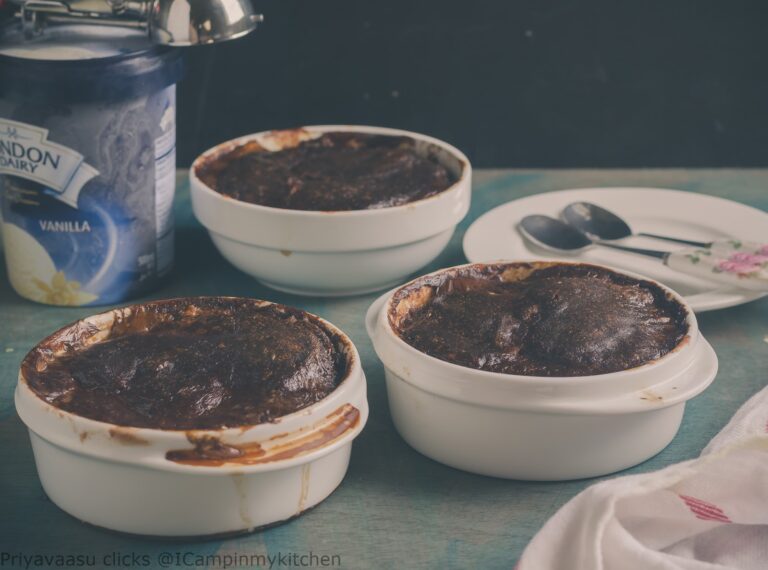 Eggless Chocolate Mocha Self Saucing Pudding
