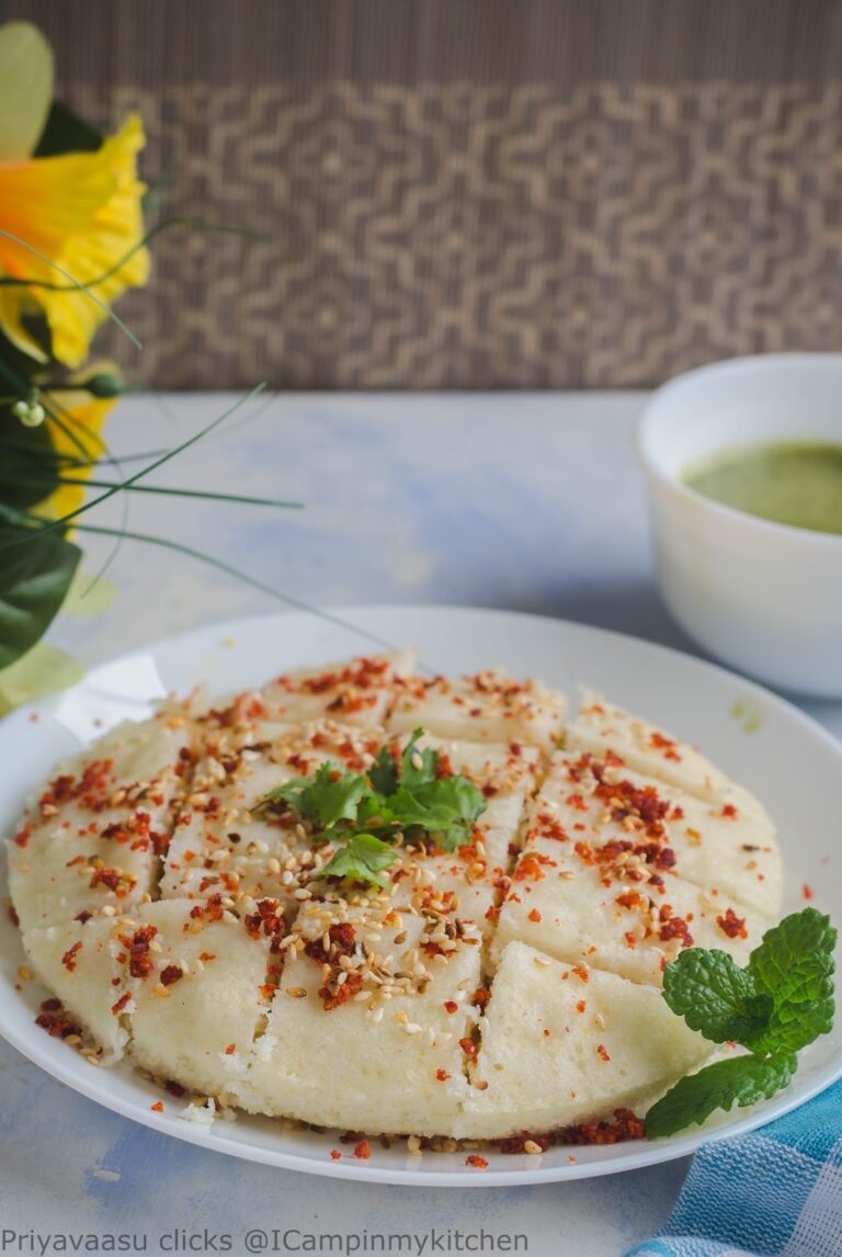 White Dhokla/Safed Dhokla with readymade flour