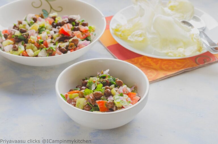 Black Chana Salad, served on Lettuce leaves, Lettuce Wraps