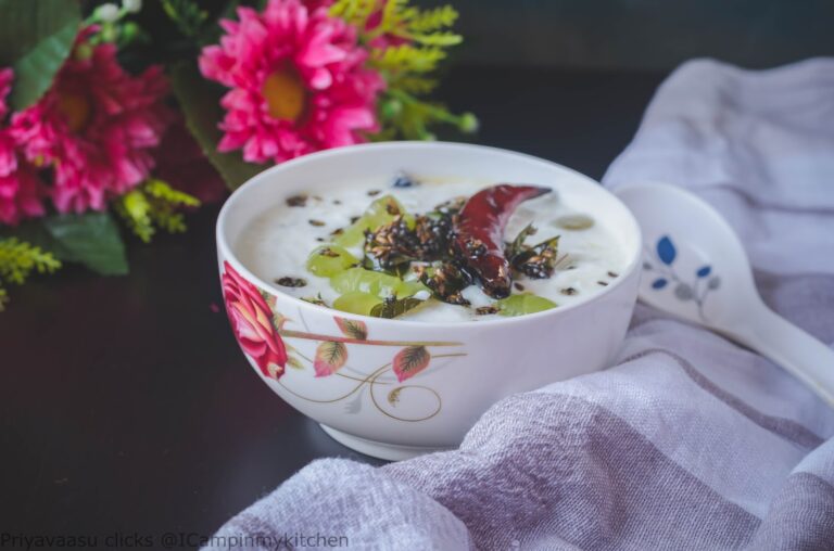 Green Grapes Raita | Fresh Grapes Yogurt Dip