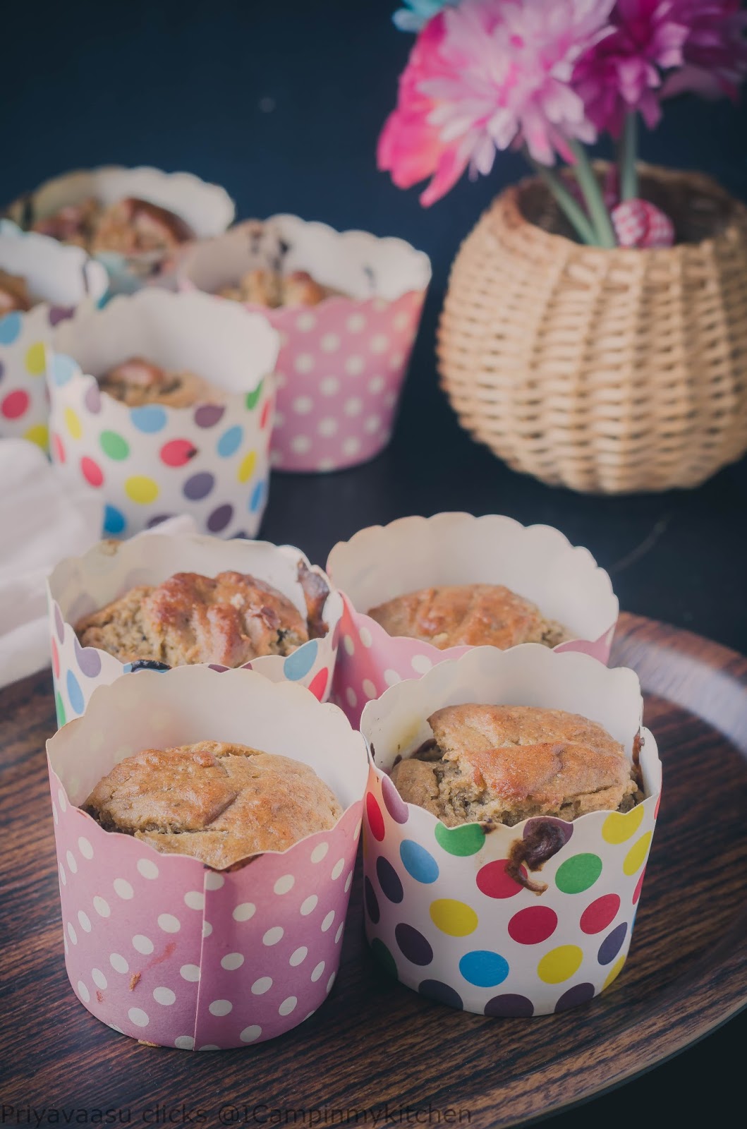 Buckwheat flour Banana Muffins Vegan, Glutenfree I camp in my kitchen
