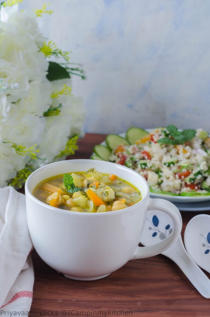 Soup and salad 