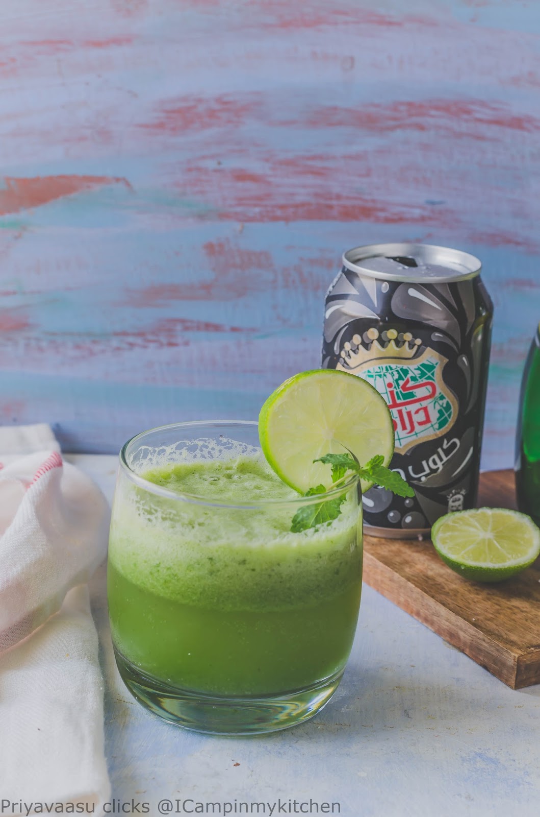 Easy summer cooler with lemon and mint