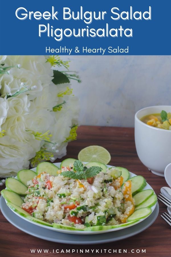 Greek bulgur salad pin