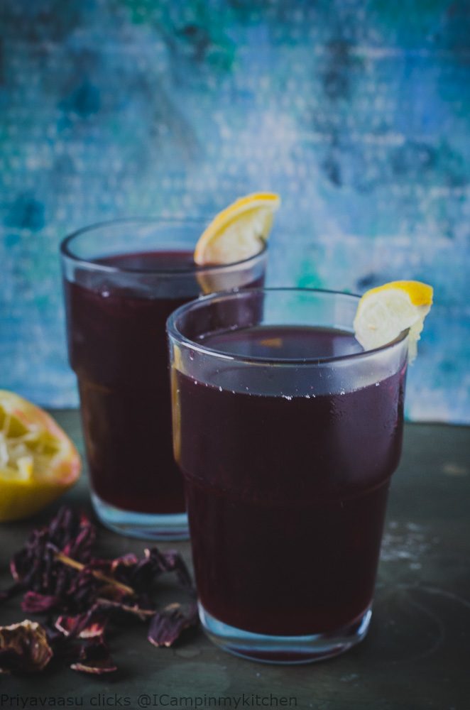 Iced hibiscus tea