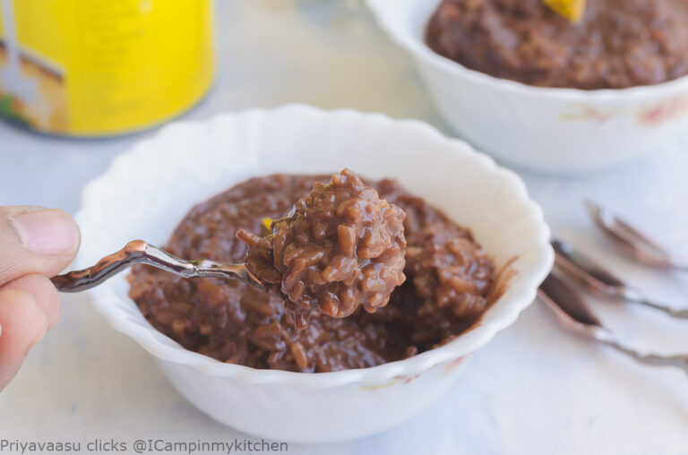 Samoan Koko Alaisa/Samoan Koko Rice - Chocolate rice pudding with coconut milk, Vegan Chocoalte Rice Pudding
