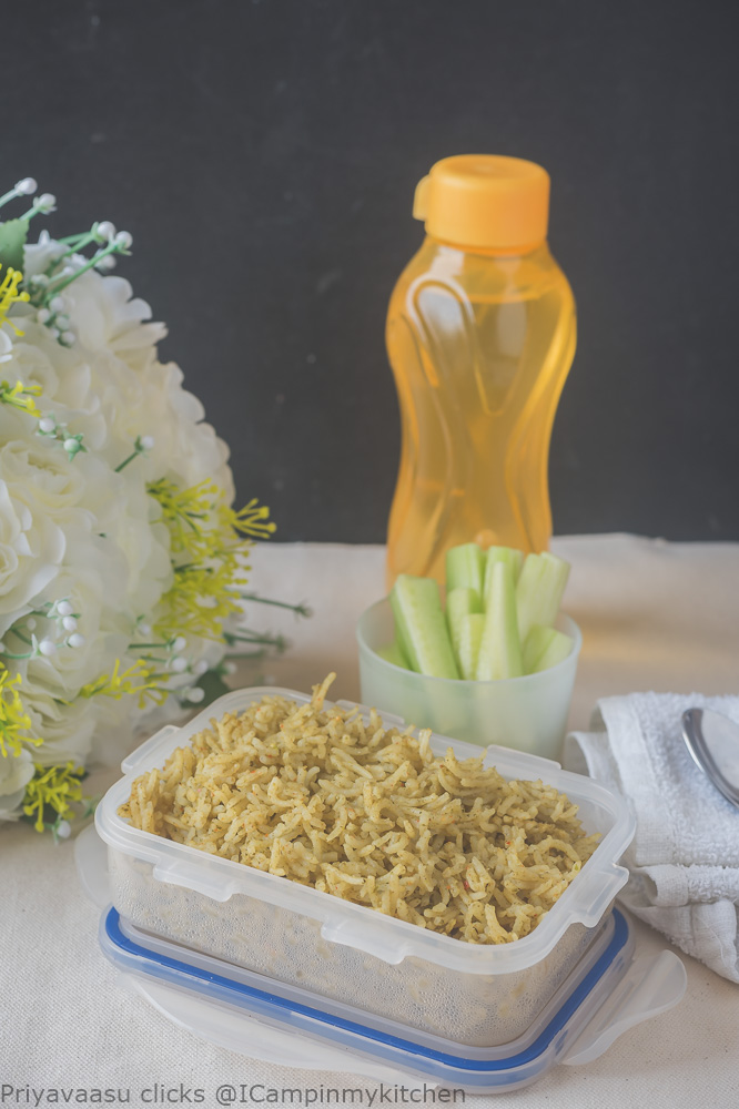 Coriander & mint pulao 