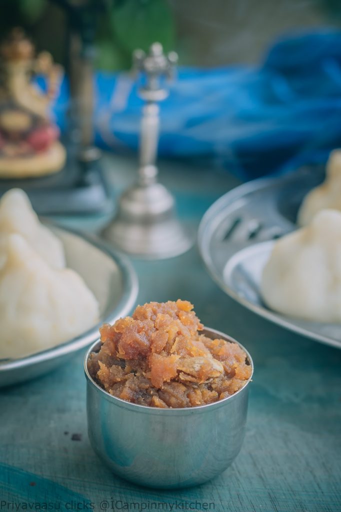 sweet potato and chana dal poornam