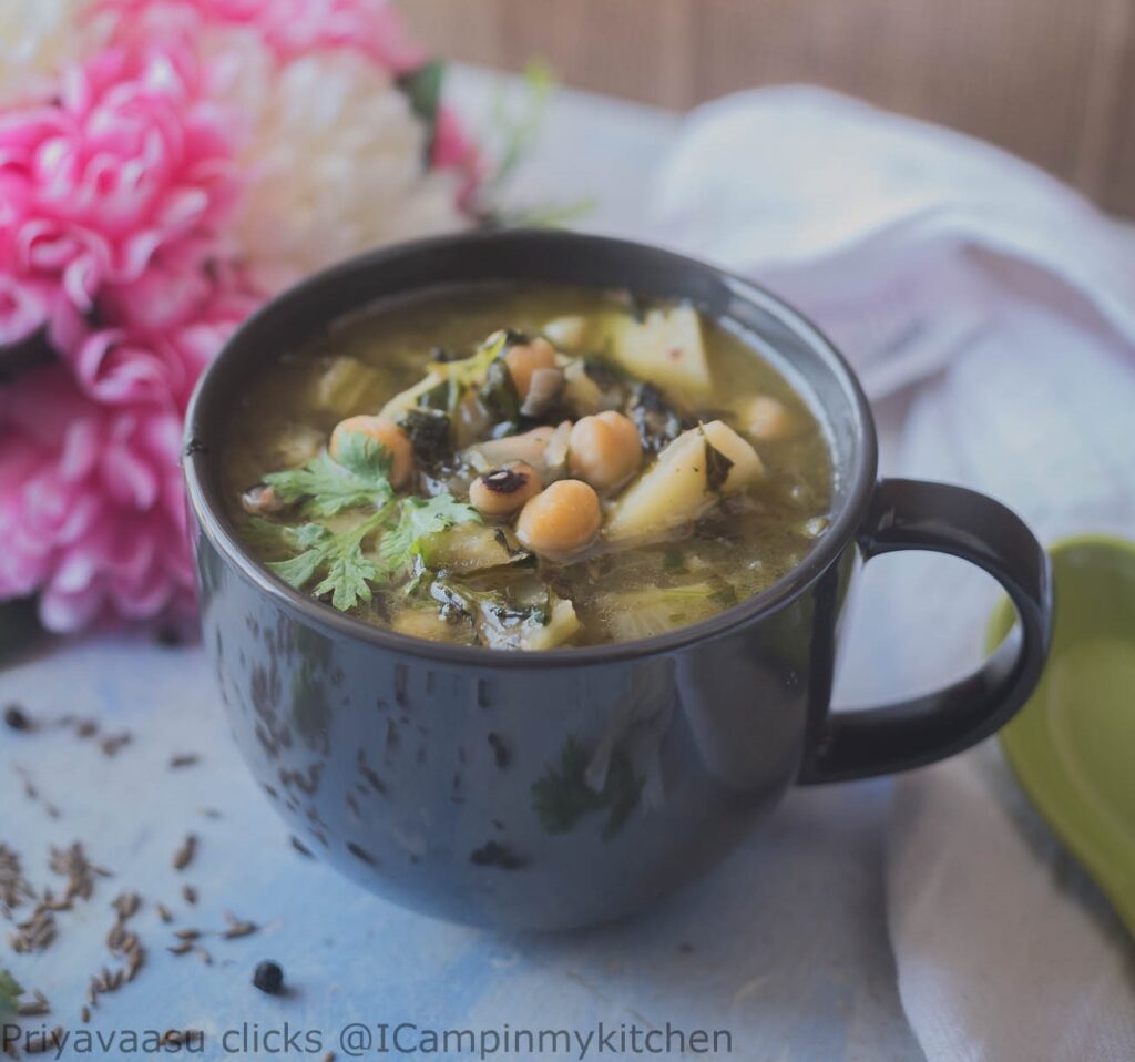 Amaranth leaves soup 