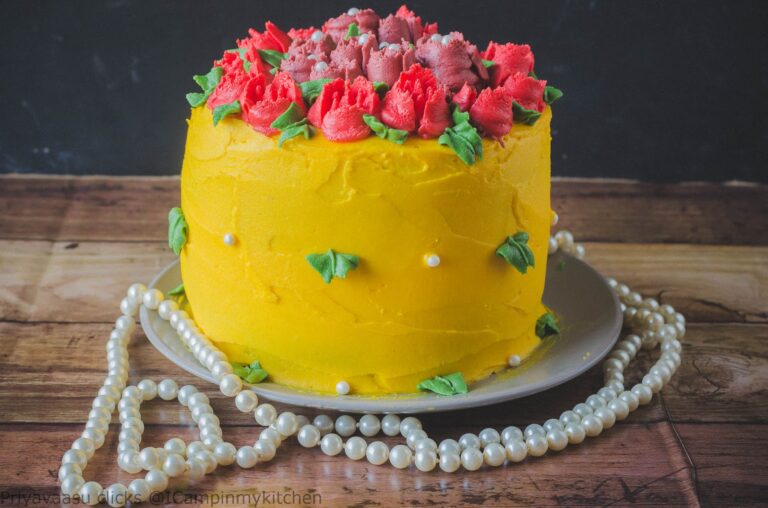 Eggless Whole Wheat Chunky Apple Cake with Cinnamon Buttercream Frosting