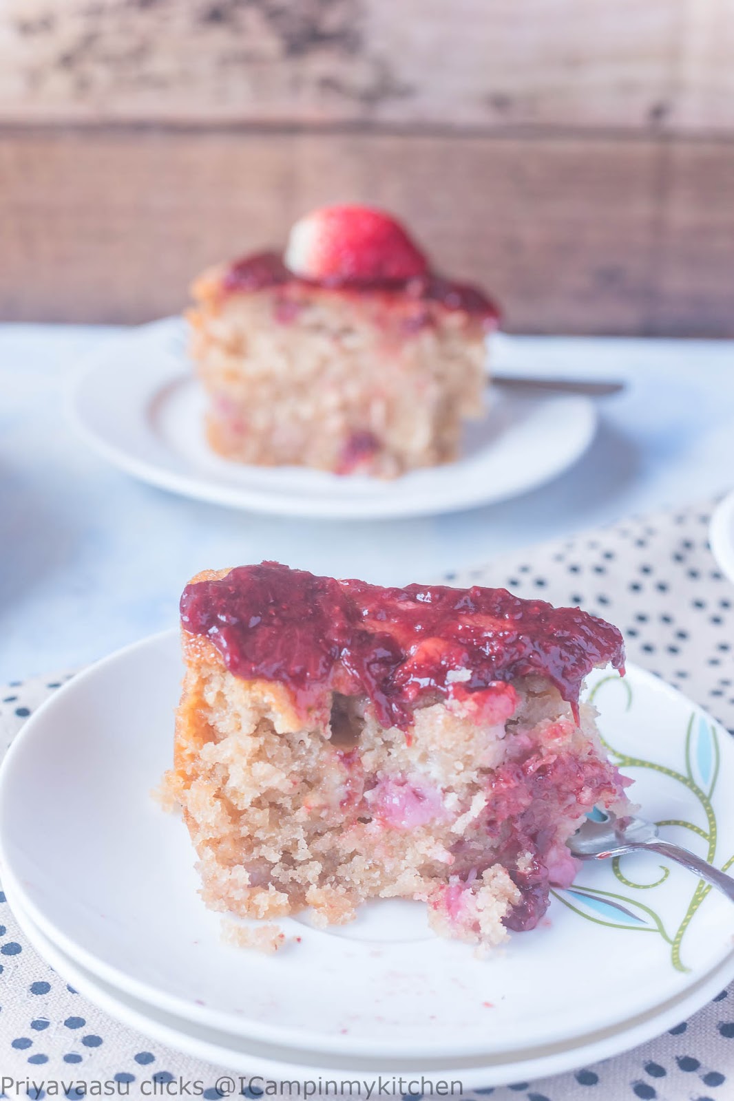 soft and fluffy eggless whole wheat cake