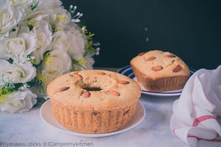 Eggless Mawa Cake - Eggless Whole wheat cake made with Milk Solids