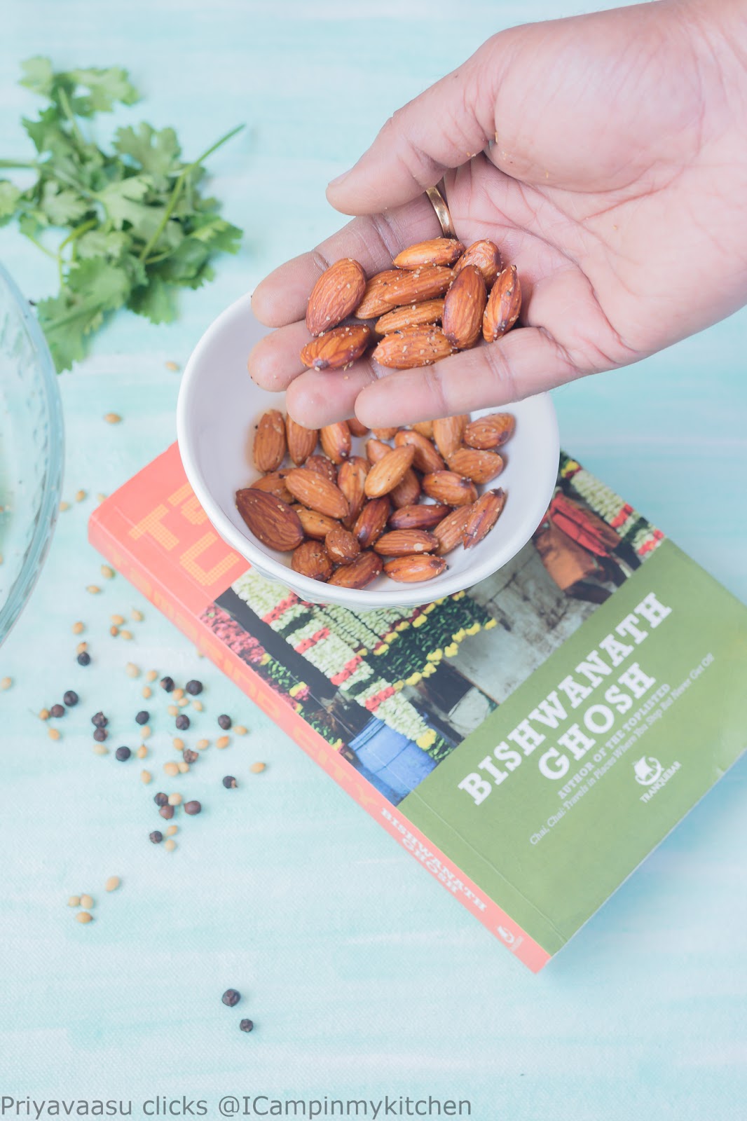 Quick and easy spicy oven roasted almonds