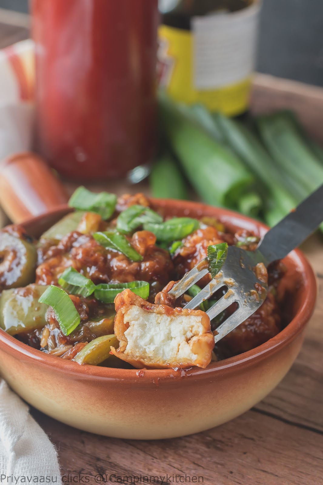 Paneer Chili side dish 