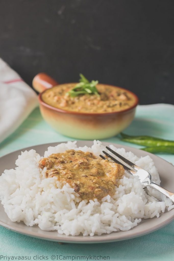 Horse gram masala with rice