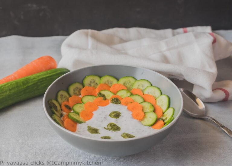 Savory Chia Pudding | Indian Style with Buttermilk & Veggies