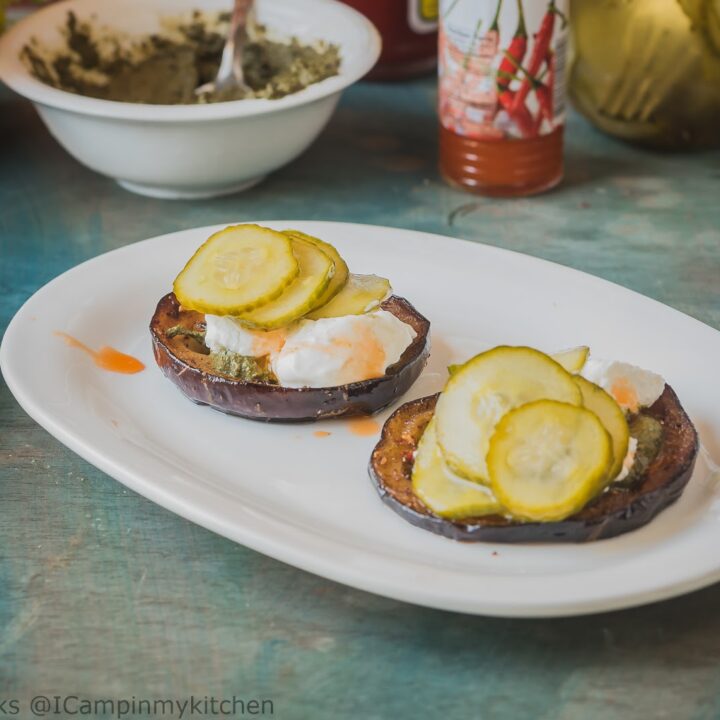 Eggplant Toasts