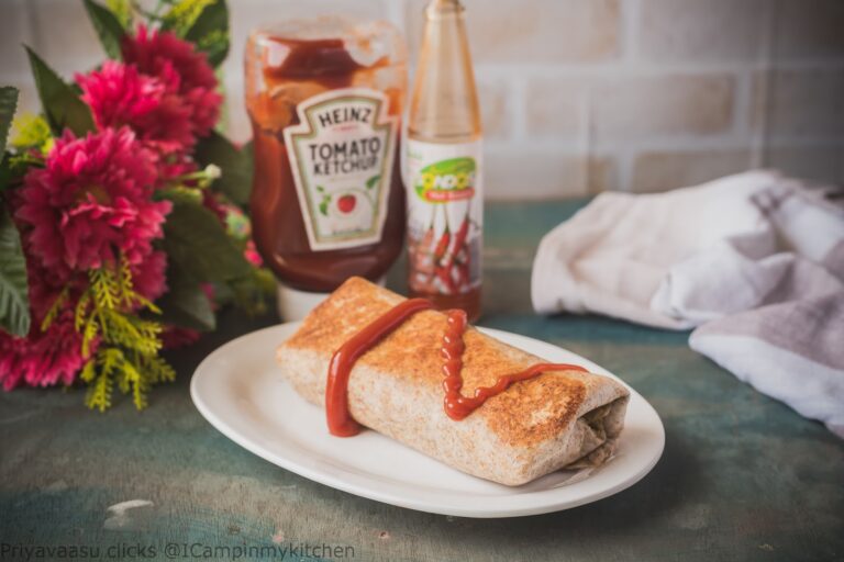 Feta Cheese And Mint chutney Wrap