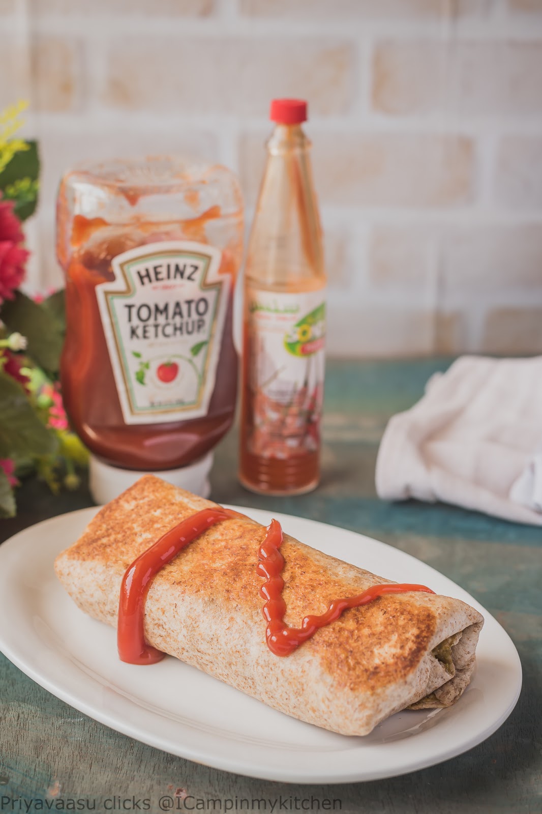 vegetarian wrap with cheese