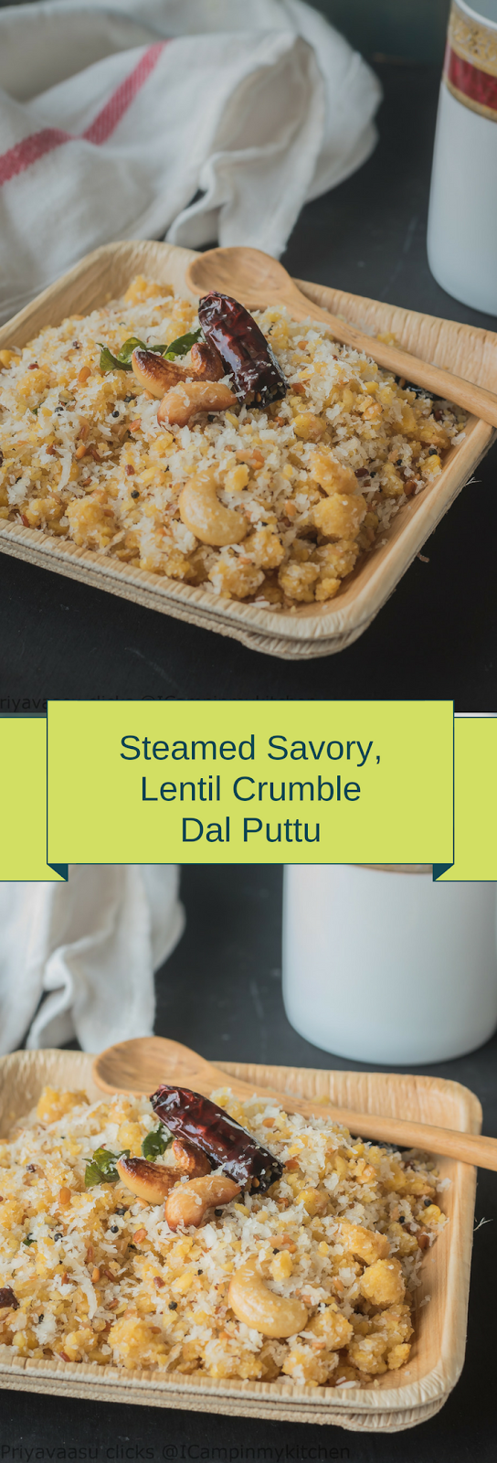 Dal Puttu |Steamed Lentil Crumble | Lets make puttu