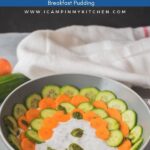 Savory chia with buttermilk and veggies for breakfast