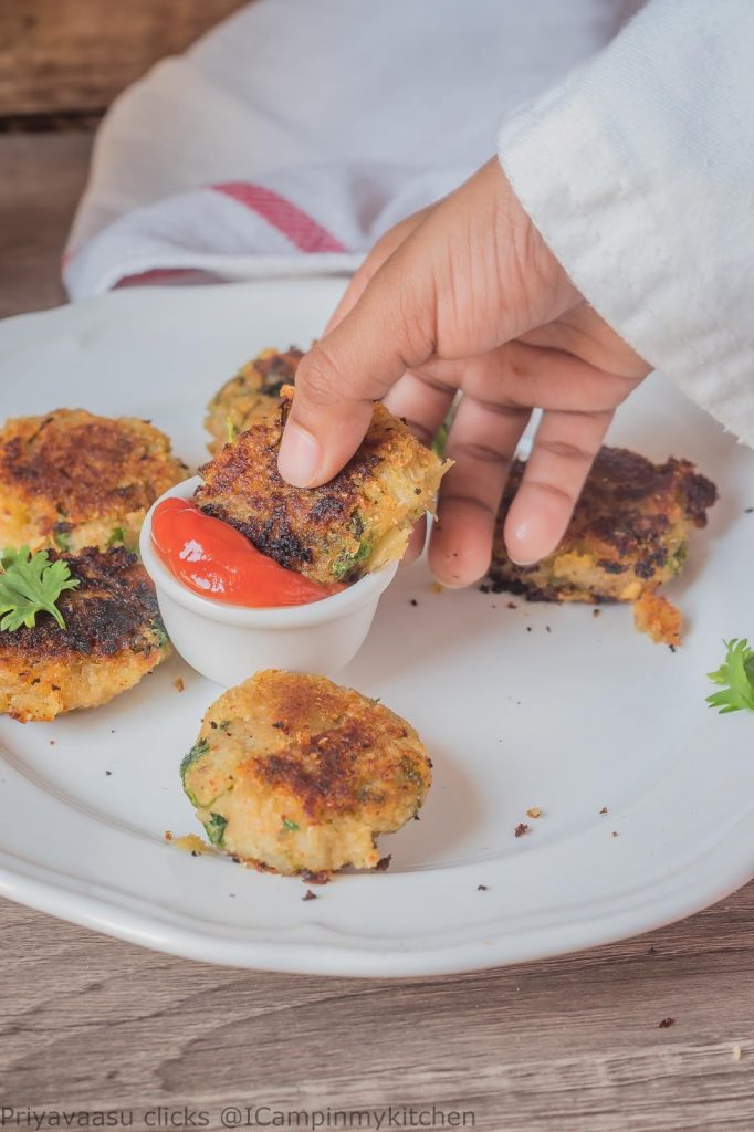 Vegan sweet potato cutlet