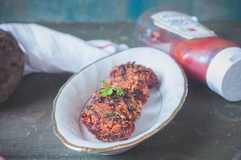 Beets and Samai croquettes/Beets and Little Millet croquette