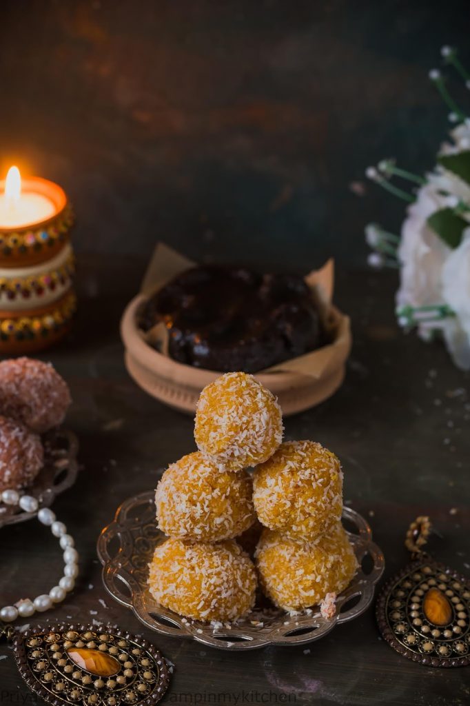 Mango coconut ladoos