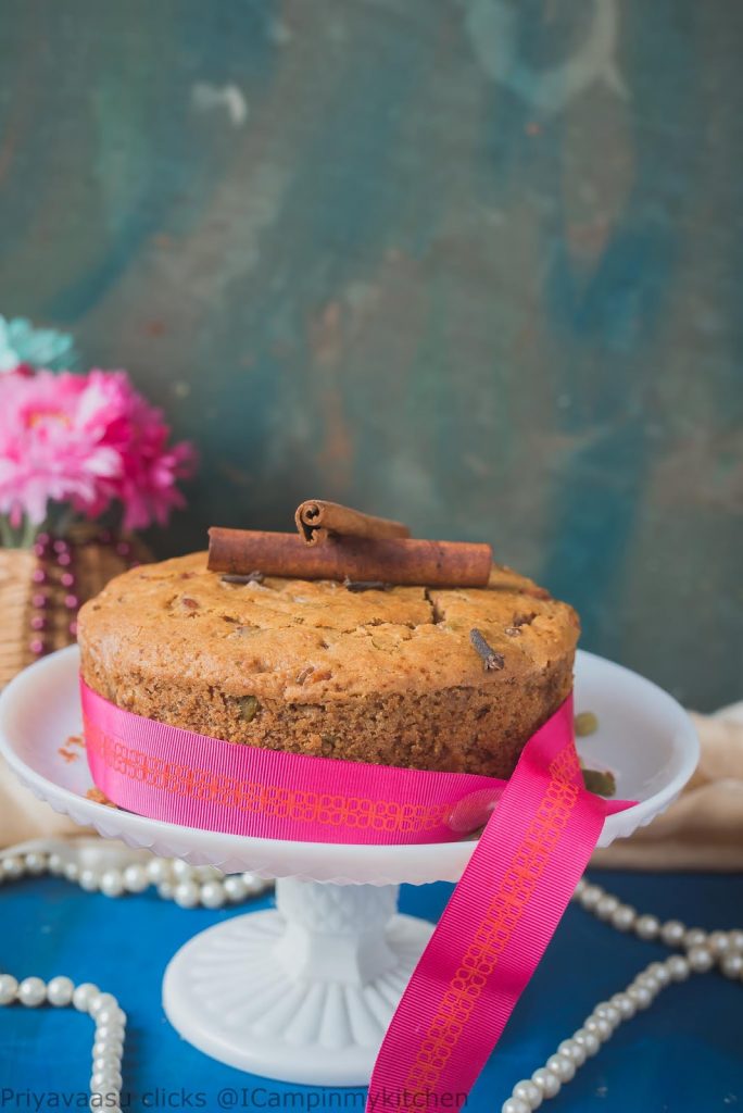 Eggless fruit cake