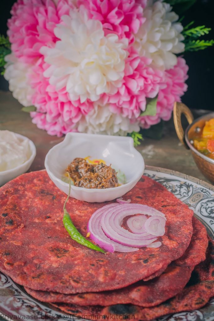 Beetroot roti 