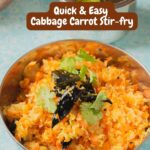 quick and easy cabbage carrot stirfry