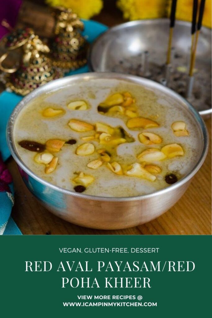 Red aval payasam vegan