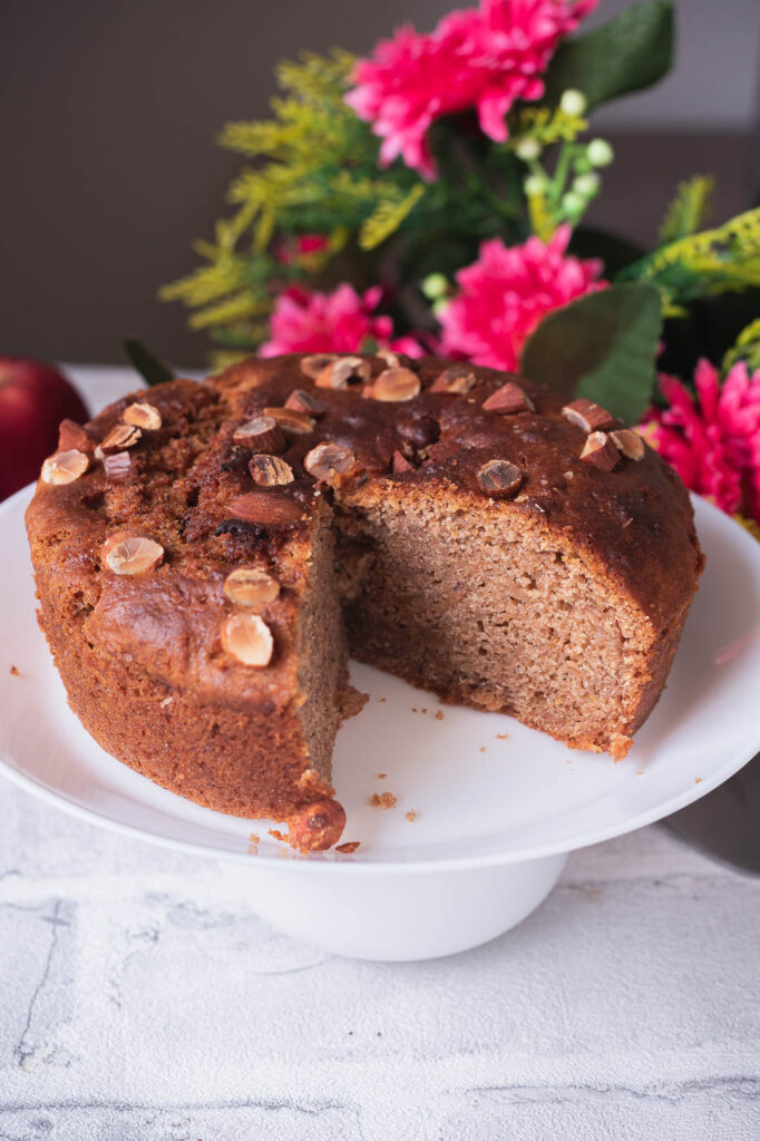 Whole wheat eggless cake 