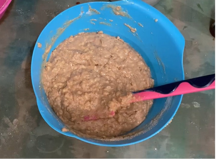 Apple cake batter