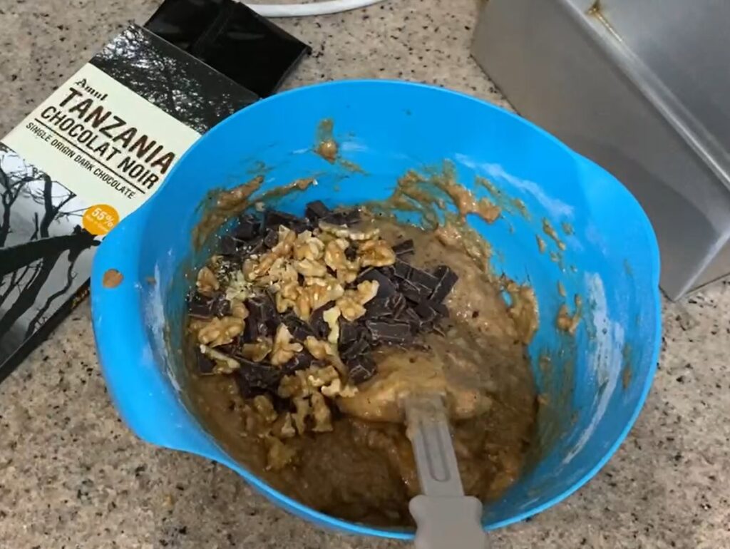 Chocolate chunks and nuts