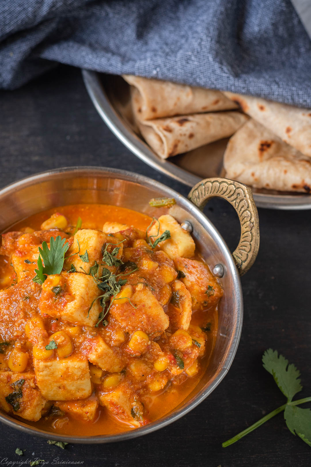 Paneer and Corn Curry Paneer Gravy with Corn I camp in my kitchen