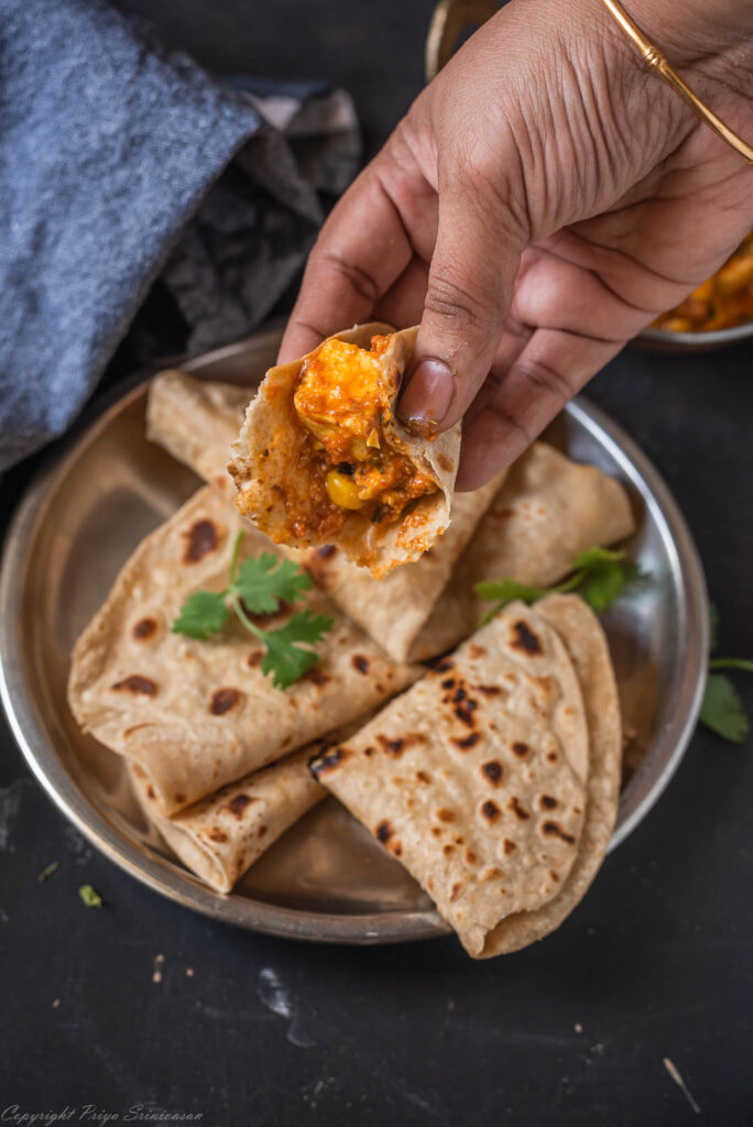 Paneer and corn subzi 