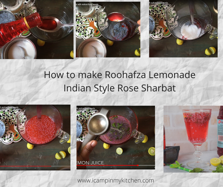 how to make roohafza lemonade
